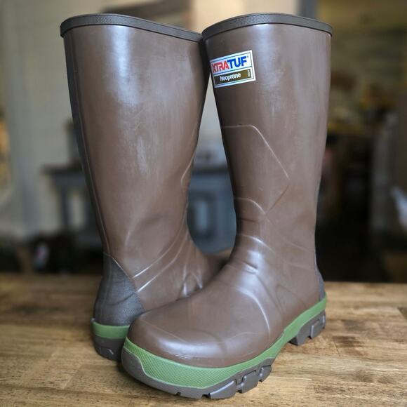 Xtratuf Legacy 12” Neoprene Rubber Boots Brown Waterproof‎ Men’s Size 14 main image 13